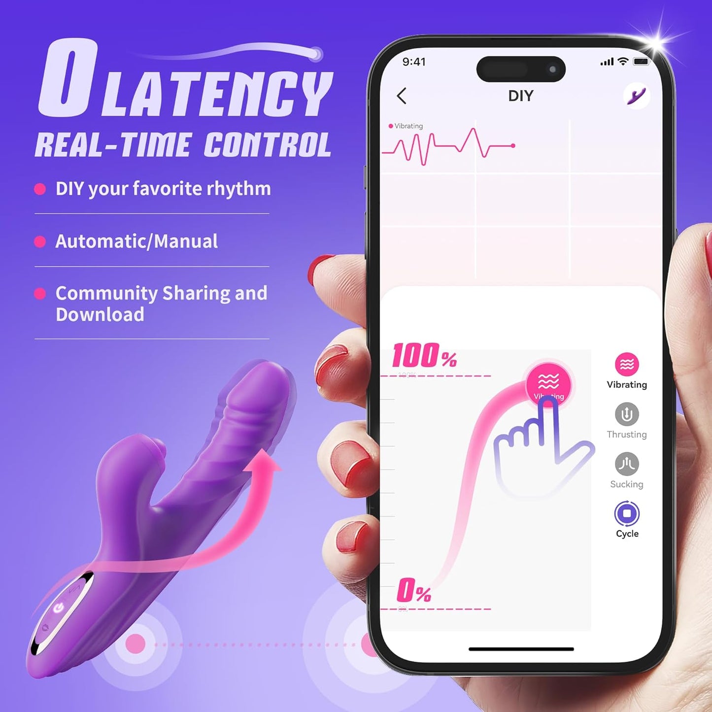 💥Remote control of love 💞 APP control 10 vibrations and 7 swing modes - G Spot Clitoral Vibrators