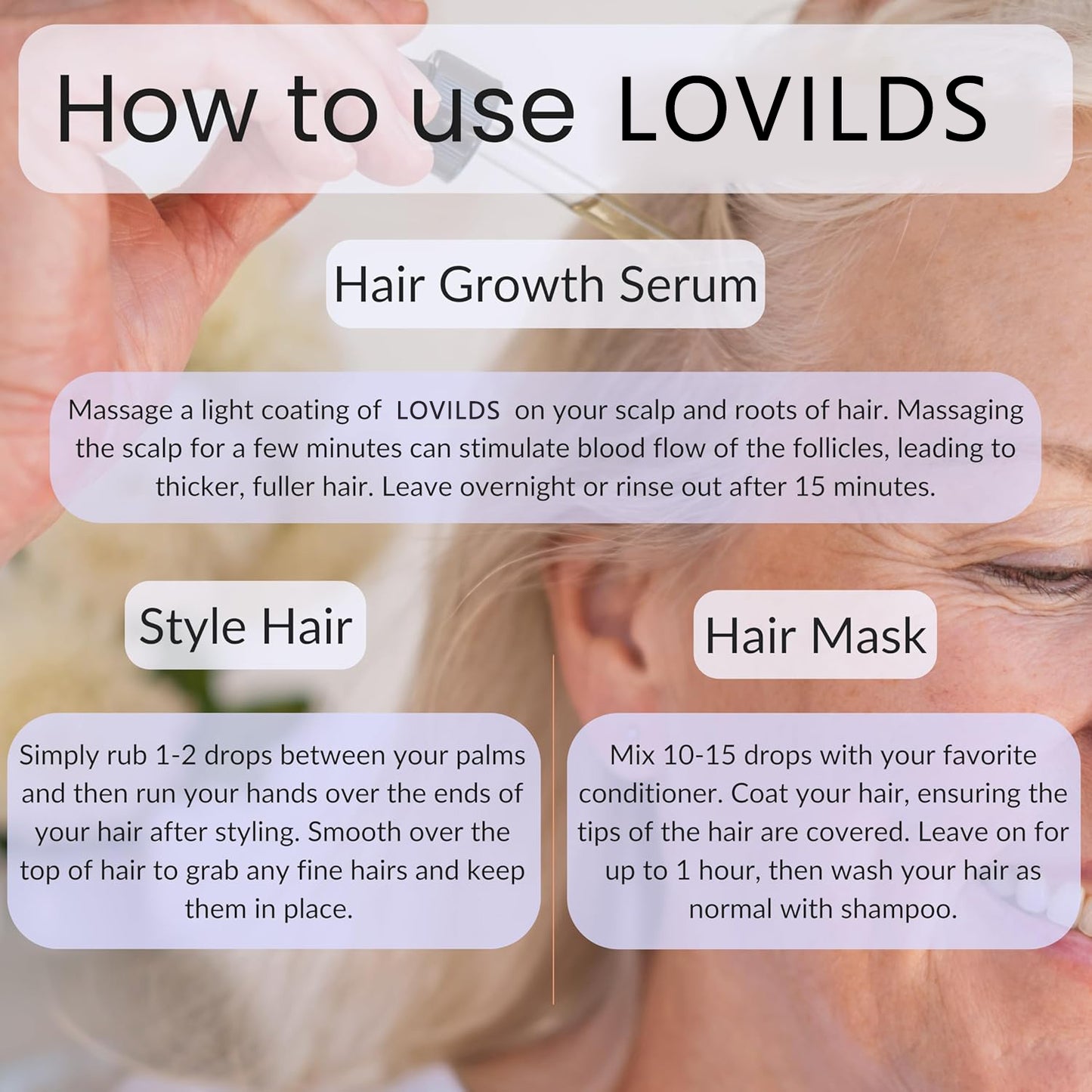 LOVILDS™ Natural Hair Growth Serum - 100% Pure Essential Oils